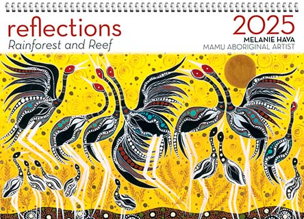 2025 Ma:Mu Art from Australia's Tropical Rainforests Large Wall Calendar